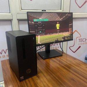 HP Desktop Pro A G3, AMD Ryzen 5 PRO 2400G, 8GB RAM, 500GB HDD, Intel Graphics, with 24 inch monitor